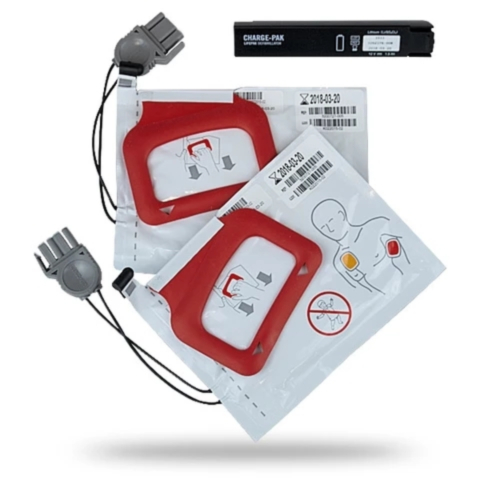 Physio-Control Paket med CHARGE-PAK batteri och 2 par QUIK-PAK elektrodpar - 5252