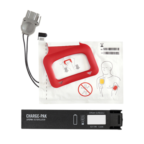 Physio-Control Paket med CHARGE-PAK batteri och 1 par QUIK-PAK elektrodpar - 11299