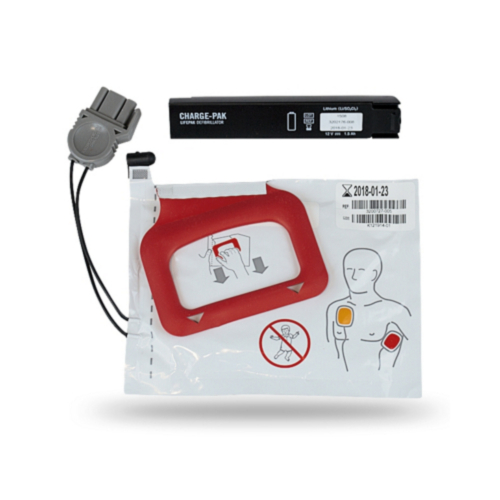 Physio-Control Paket med CHARGE-PAK batteri och 1 par QUIK-PAK elektrodpar - 7266