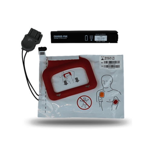 Physio-Control Paket med CHARGE-PAK batteri och 1 par QUIK-PAK elektrodpar - 5238